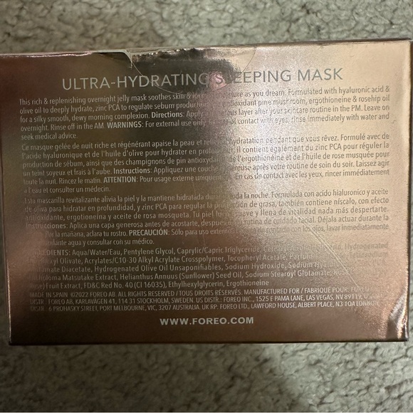 BNIB- Foreo SuperCharged Ultra Hydrating Sleep Mask - Picture 4 of 8